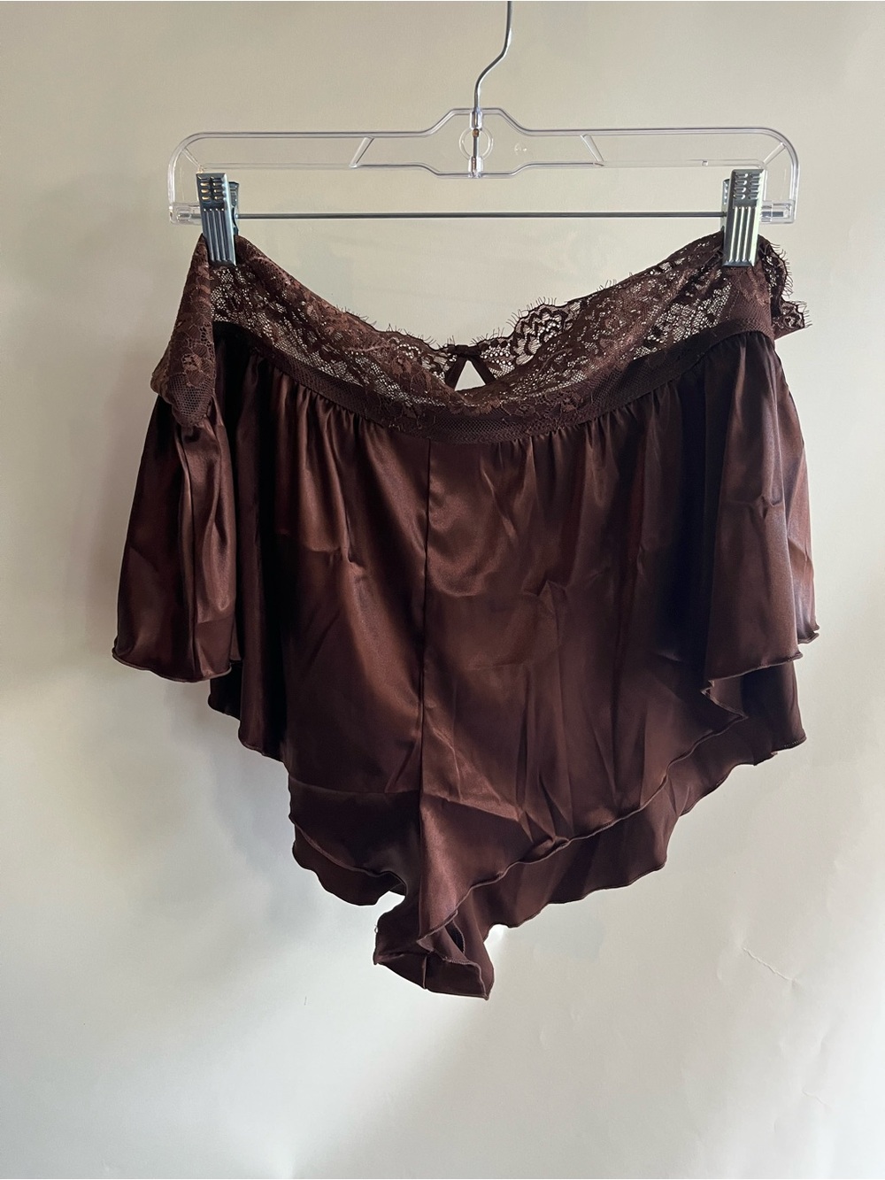 Mentionables Brown Satin Tap Shorts Sz 3X Women’s Lingerie Loungewear Lingerie